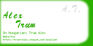 alex trum business card